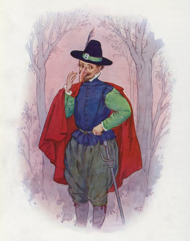 Ilustração para Dom Quixote (litografia a cores) de Harry George Theaker