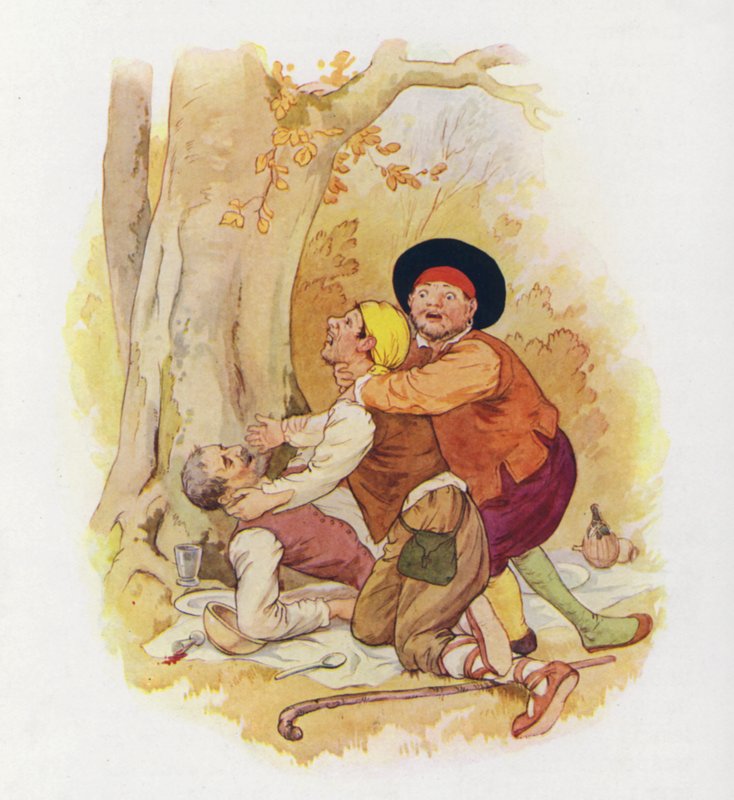 Ilustração para Dom Quixote (litografia a cores) de Harry George Theaker