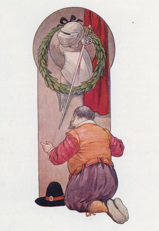 Ilustração para Dom Quixote (litografia a cores) de Harry George Theaker