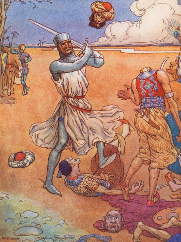A penitência de Ingoldsby, uma lenda da Palestina de Westkent (litografia a cores) de Harry George Theaker