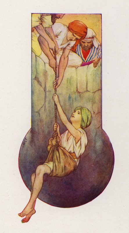 Os irmãos tiraram José da cova (litografia a cores) de Harry George Theaker
