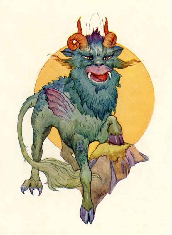 A grande besta (litografia a cores) de Harry George Theaker