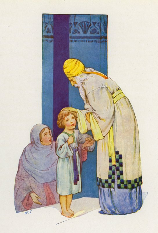 O maior presente de todos foi o seu pequeno filho Samuel (litografia a cores) de Harry George Theaker