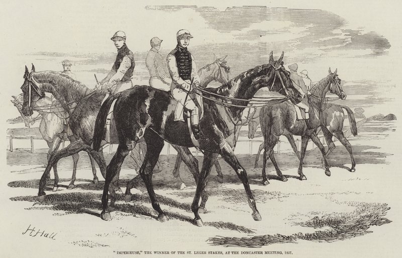 Imperieuse, o vencedor do St Leger Stakes, no Encontro de Doncaster, 1857 de Harry Hall