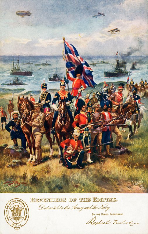 Defensores do Império, dedicados ao Exército e à Marinha (cor litho) de Harry Payne