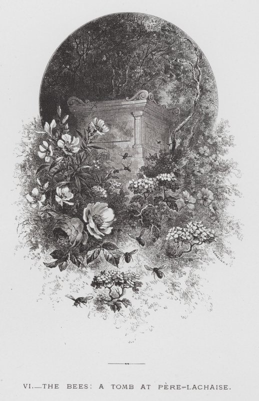 O Inseto: As Abelhas, uma Tumba em Pere-Lachaise (gravura) de Hector Giacomelli