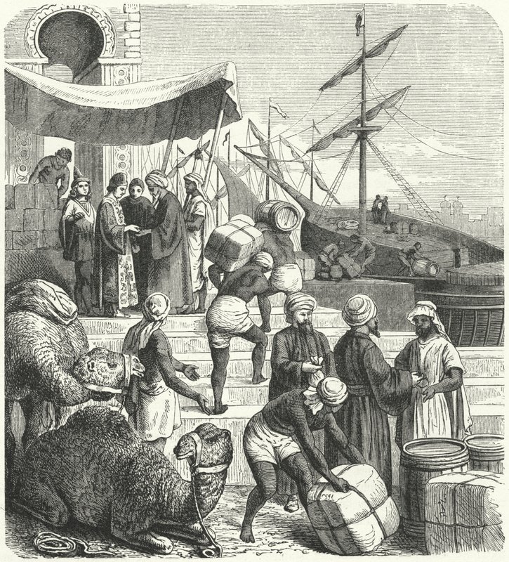 comerciantes árabes (gravura) de Heinrich Leutemann