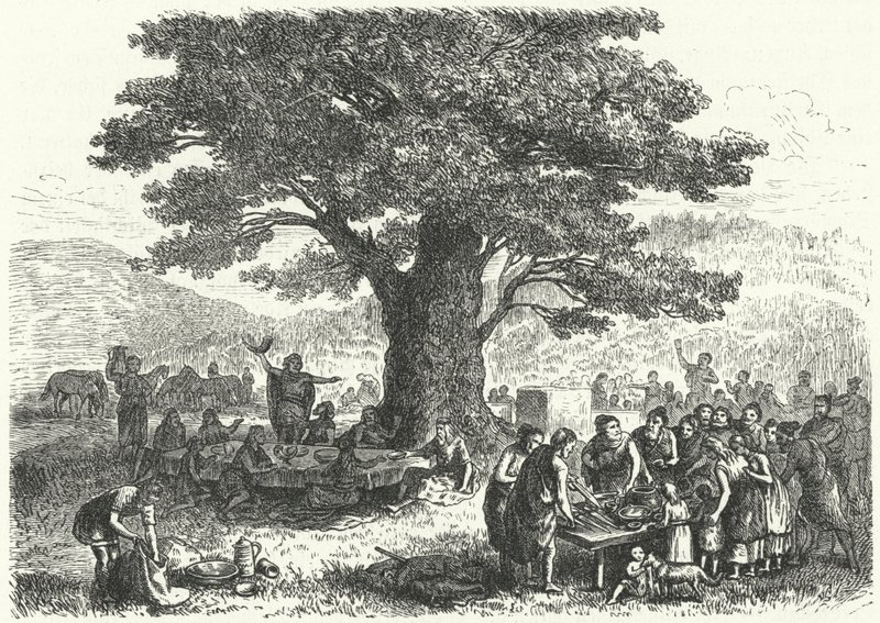 Festa na antiga Alemanha (gravura) de Heinrich Leutemann