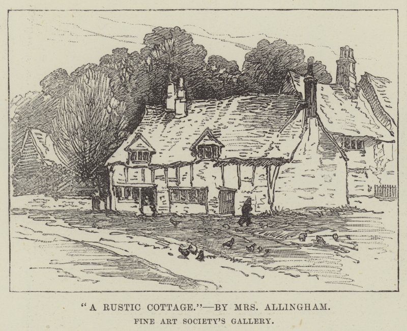 Uma casa rústica de Helen Allingham