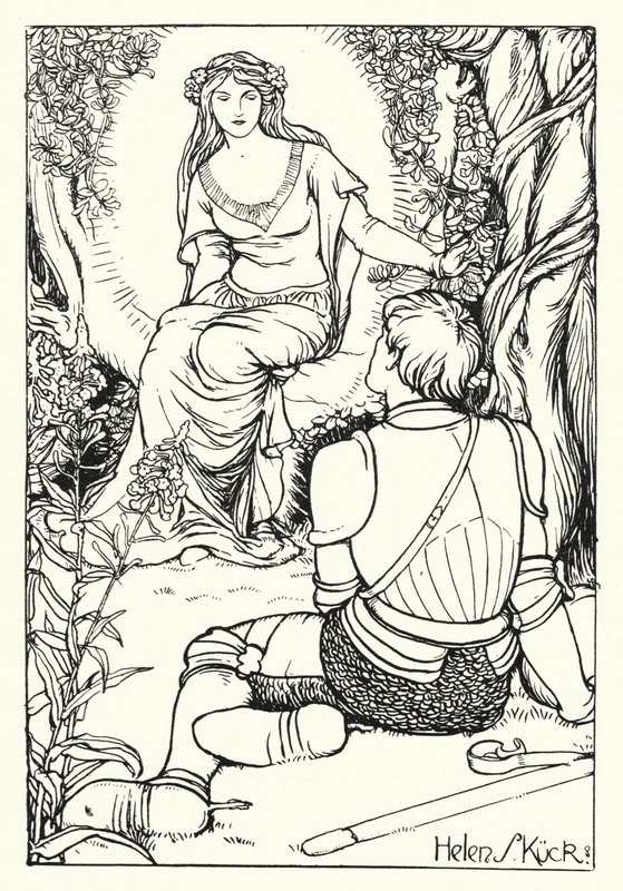 A Visão do Cavaleiro Magnífico (gravura) de Helen S. Kuck