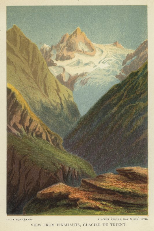 Vista, de, Finshauts, geleira du, trient de Helga von Cramm