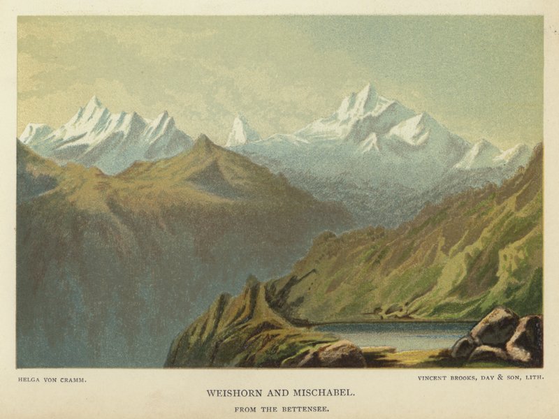 Weishorn e Mischabel, do Bettensee de Helga von Cramm