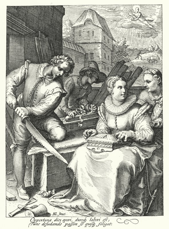 Meio-dia (gravura) de Hendrik (after) Goltzius