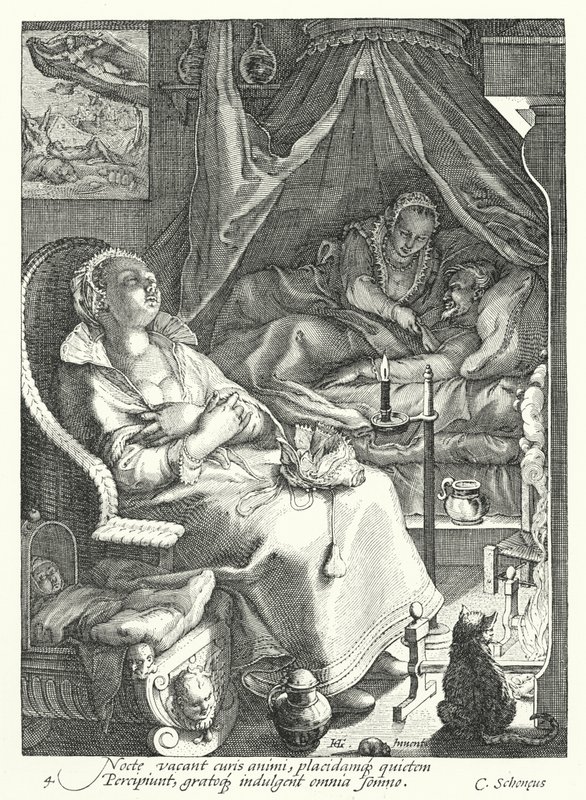 Noite (gravura) de Hendrik (after) Goltzius