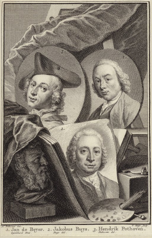 Retrato de Jan de Beijer, Jacobus Buys e Hendrik Pothoven de Hendrik Pothoven