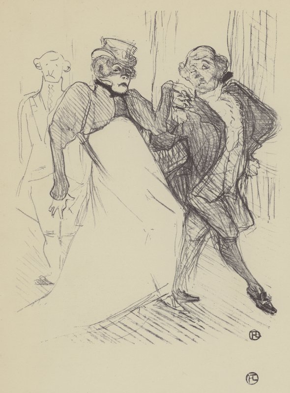Rejane e Galipaux, em Madame Sans-Gene de Henri de Toulouse Lautrec