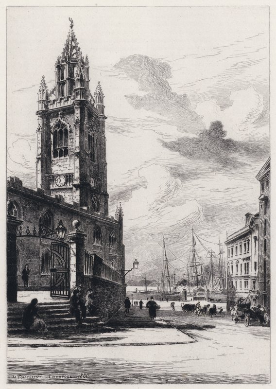 Igreja de São Nicolau, Liverpool (gravura) de Henri (after) Toussaint