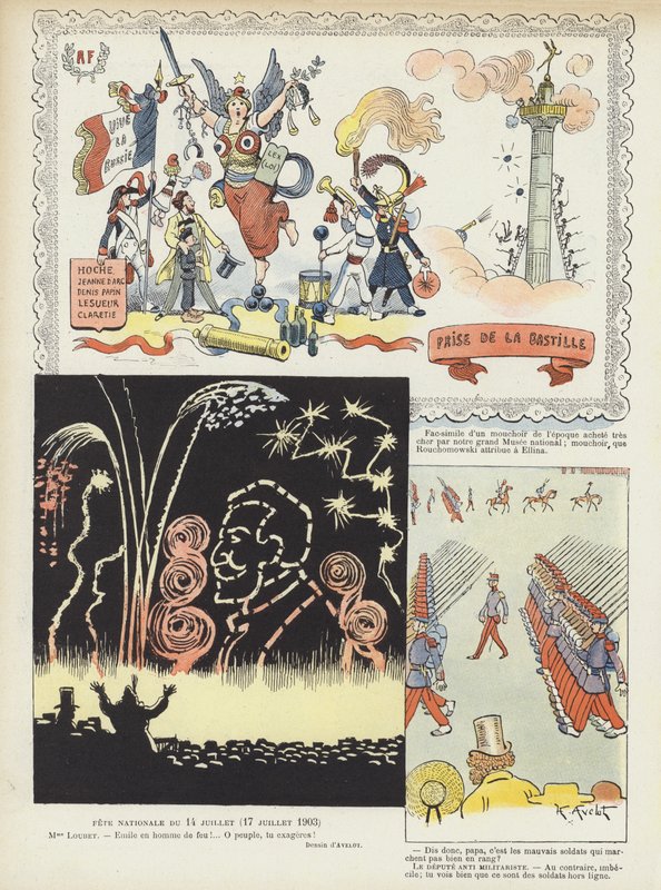 Dia da Bastilha. Ilustração para o riso de Henri Avelot