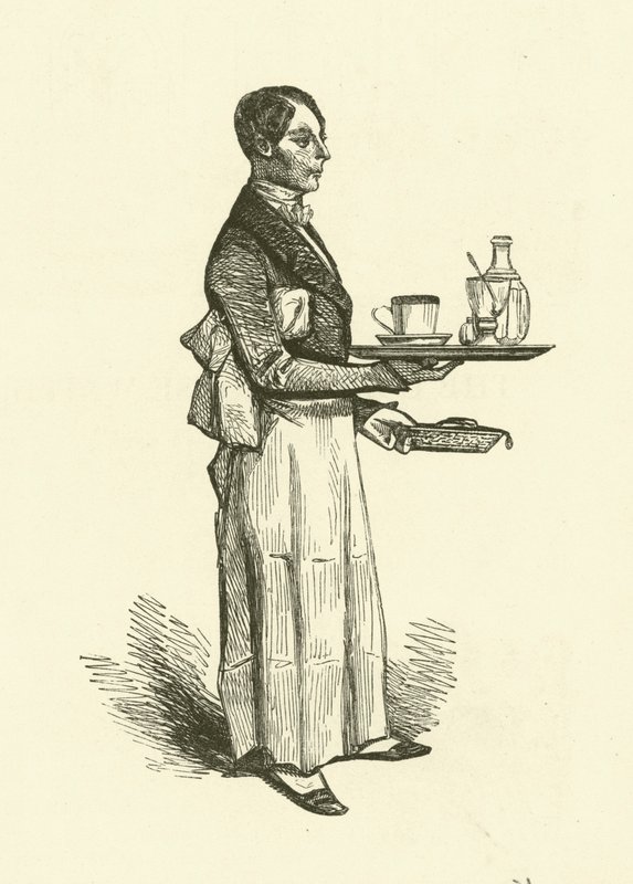 O Garçom da Casa do Café (gravação) de Henri Bonaventure (after) Monnier