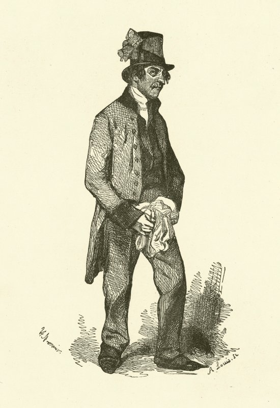 O mudo (gravação) de Henri Bonaventure (after) Monnier