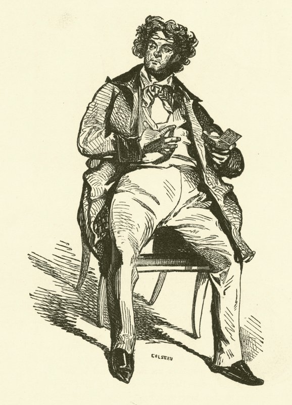 O Agente Teatral (gravura) de Henri Bonaventure (after) Monnier