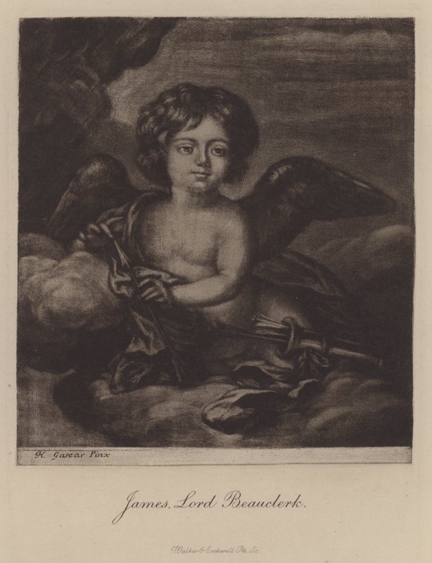 James, Lord Beauclerk, segundo filho do Rei Carlos II e Nell Gwyn (gravura) de Henri Gascar