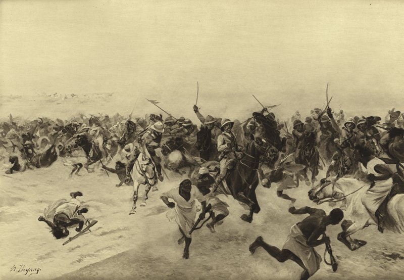Batalha de Omdurman, 1899 (gravura) de Henri Louis Dupray