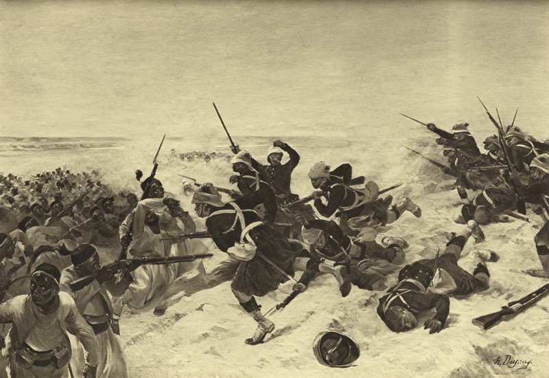Batalha de Tel el-Kebir, 1882 (gravura) de Henri Louis Dupray