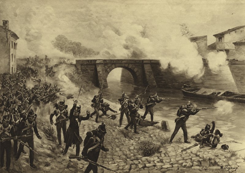 Batalha de Toulouse, 1814 (gravura) de Henri Louis Dupray