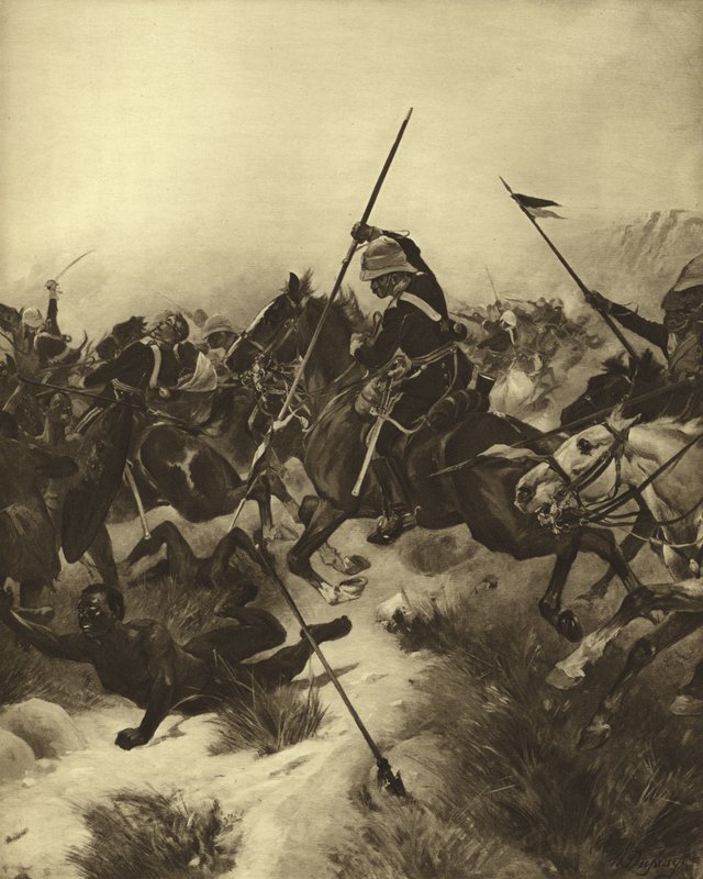 Batalha de Ulundi, 1879 (gravura) de Henri Louis Dupray