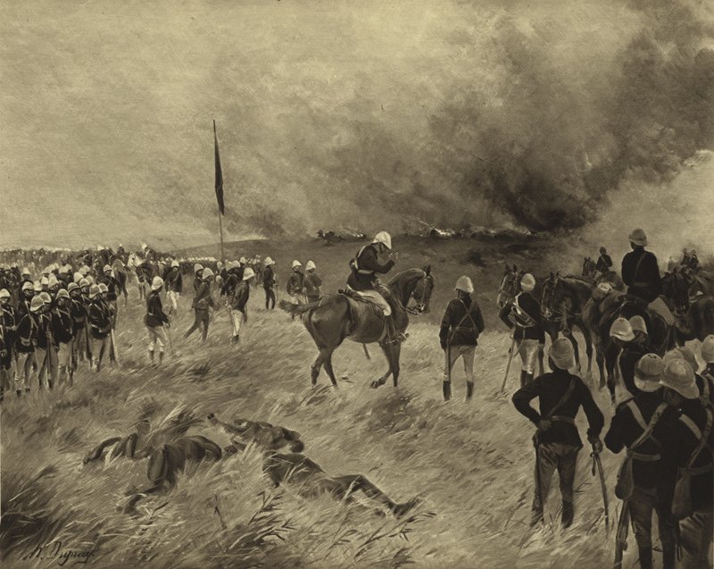 Ocupação de Coomassie, 1873-1874 (gravura) de Henri Louis Dupray