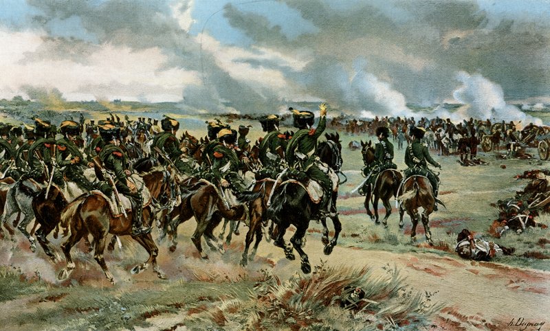 O 20º Chasseurs no Wagram de Henri Louis Dupray