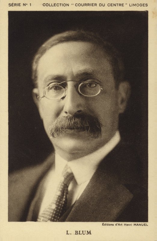 Leon Blum, c.1930s (fotografia a preto e branco) de Henri Manuel