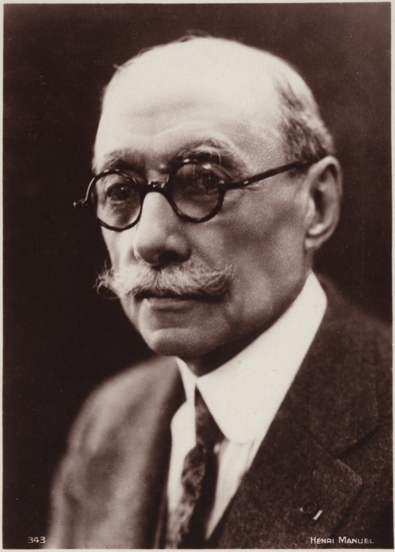 Retrato de Andre Messager (foto a p/b) de Henri Manuel