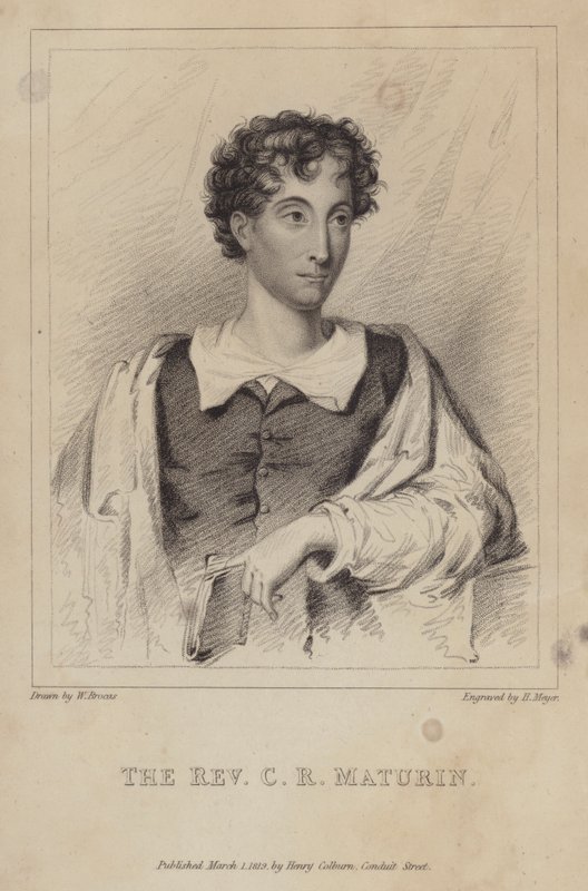 Charles Robert Maturin, clérigo protestante irlandês; romancista e dramaturgo de Henri after Meyer