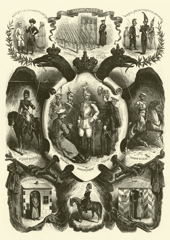 Soldados e uniformes do exército russo de Henri de after Montaut