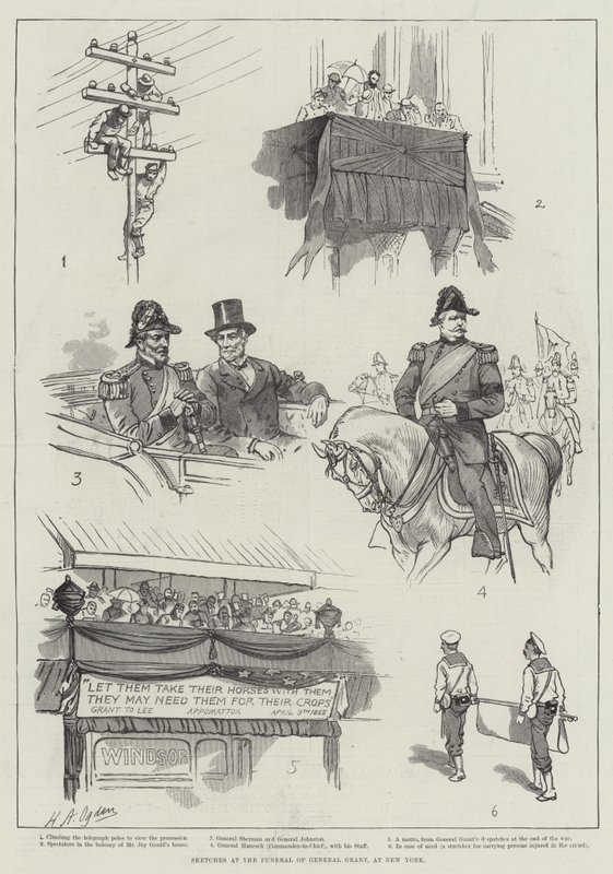 Esboços no funeral do general Grant, em Nova York de Henry Alexander Ogden