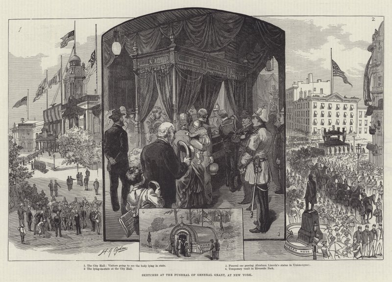 Esboços no funeral do general Grant, em Nova York de Henry Alexander Ogden