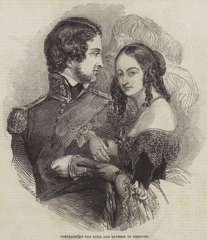 Retratos do duque e da duquesa de Nemours de Henry Anelay