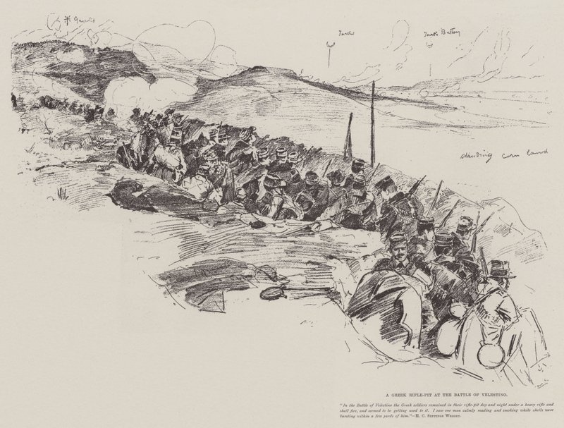 Um fuzil grego na Batalha de Velestino de Henry Charles Seppings Wright
