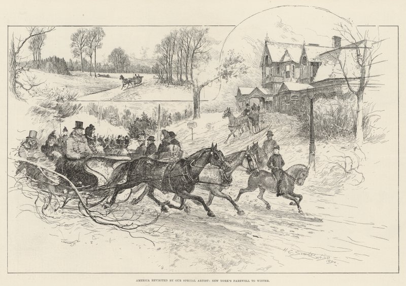 América revisitada por nosso artista especial, adeus de Nova York ao inverno de Henry Charles Seppings Wright