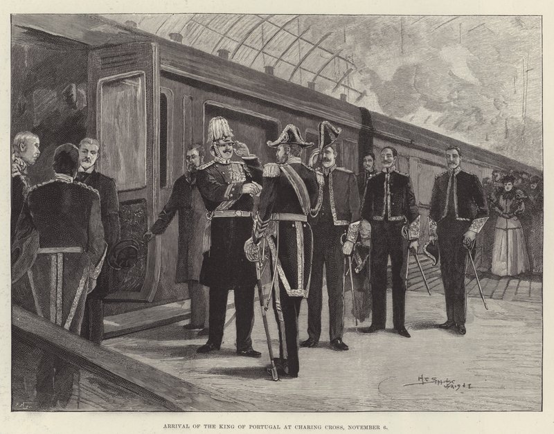 Chegada do rei de Portugal em Charing Cross, 6 de novembro de Henry Charles Seppings Wright
