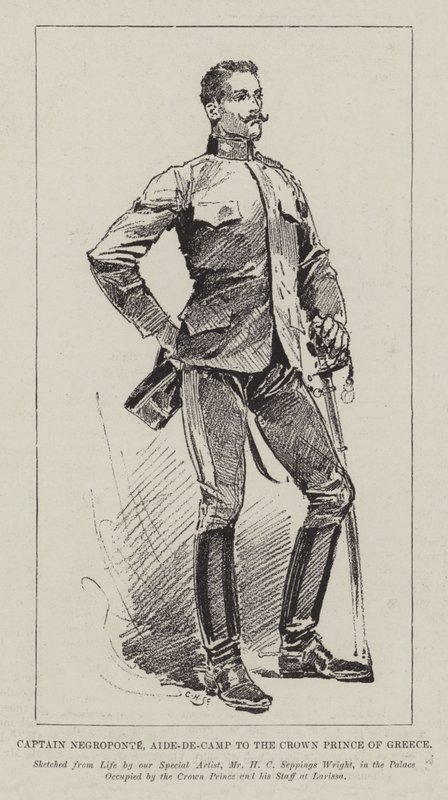 Capitão Negroponte, Ajudante do Príncipe Herdeiro da Grécia de Henry Charles Seppings Wright