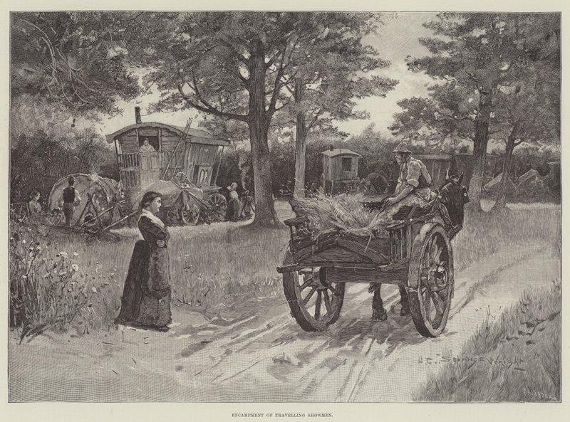 Acampamento de Showmen itinerante de Henry Charles Seppings Wright
