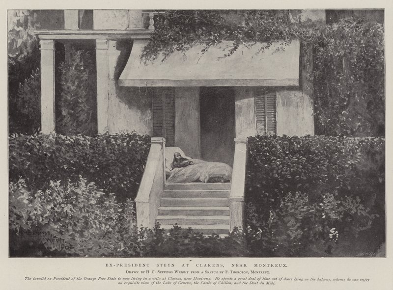 Ex-Presidente Steyn em Clarens, perto de Montreux de Henry Charles Seppings Wright