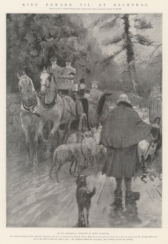 Rei Eduardo VII em Balmoral de Henry Charles Seppings Wright