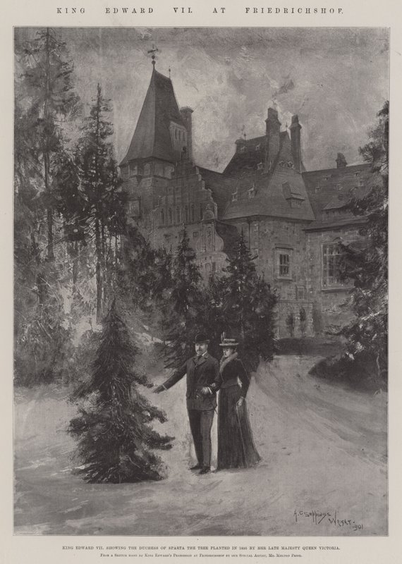 Rei Eduardo VII em Friedrichshof de Henry Charles Seppings Wright
