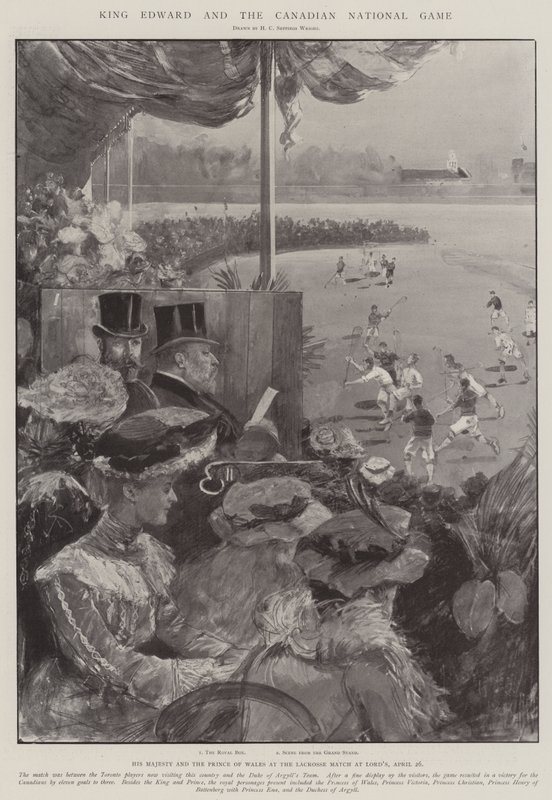 Rei Edward e o jogo nacional canadense de Henry Charles Seppings Wright