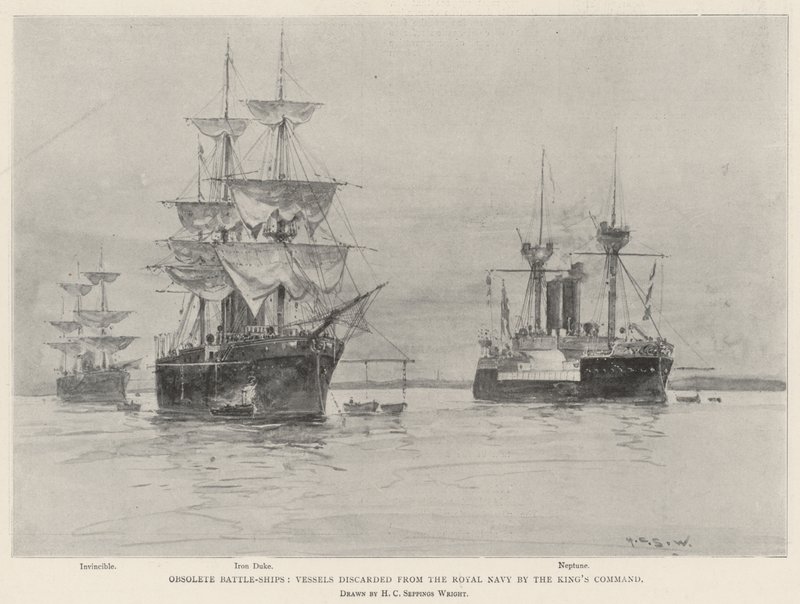 Navios de Batalha Obsoletos, Embarcações descartadas da Marinha Real pelo Comando do Rei de Henry Charles Seppings Wright