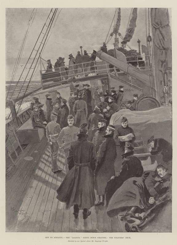 Para Ashanti, o Loanda descendo o Canal, o Baralho dos Soldados de Henry Charles Seppings Wright
